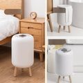 Dustbin : Raised Nordic Style Dustbin with Push Top Lid & Wooden Legs